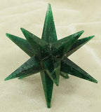 White Whale Green Aventurine Reiki Healing Crystal Energy Generator 12 Point Star Merkaba Sacred Geometry