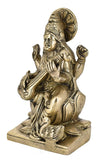 White Whale Brass Goddess Saraswati Sitting On Kamal Statue Idol Home Decor Figurine