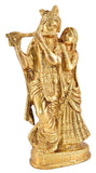 White Whale Brass Radha Krishna Idol Statue Home Decor Figurine
