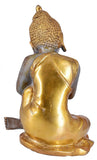 White Whale Brass  Buddha Idol Metal Sculpture Buddha Statue Brass Astmangal Pose Goddess Statue Home Decor Gift 