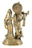 White Whale Brass Radha Krishna Idol Statue Home Decor Figurine