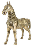 White Whale Antique Finish Horse Brass Showpiece Religious Strength Sculpture Idol