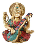 White Whale Brass Lord Krishna Stand Idol Statue Home Decor Figurine