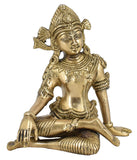 White Whale Brass Lord Indra Statue Figurine Home Décor Gifts Item