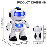 White Whale Remote Control Electric Musical and Dancing Intelligent Robot with 3D Lights