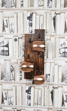 White Whale Wall-Mounted Wooded Coffee Mug Holder, Beer Mug Holder Kitchen Storage Rack