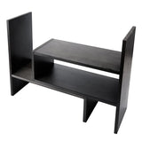 White Whale Wooden Desktop Storage Organizer Display Shelf Rack, Counter Top Bookcase