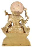 White Whale Maa Saraswati Brass Statue Religious Goddess Sculpture Idol Home Décor