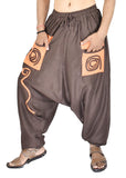 Whitewhale Mens Womens Rayon Pockets Harem Yoga Baggy Genie Hippie Pants