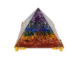White Whale Amethyst Orgone Pyramid Energy Generator Reiki Healing Crystal Chakra With Gold Stand Feng Shui Pyramid