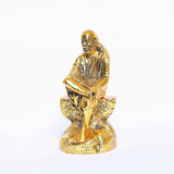White Whale Shirdi Sai Baba Idol Metal Statue Showpiece for Car Dashboard & Home,Office Decorative Saibaba Idol Murti,Religious Gift Article,Showpiece Figurines,Corporate Gift.