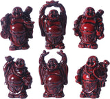 Brass Laughing Buddha Figurines Lucky Happy Buddha Statue-2'' Set of 6 Gift