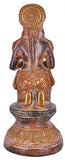 White Whale Brass Deeplaxmi Statue/Hand Carved Religious Standing Goddess Lakshmi/Diwali Oil Lamp Laxmi/Diya Holding Lady/Temple Decor Art