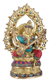 White Whale Maa Saraswati Brass Statue Religious Goddess Sculpture Idol Home Décor