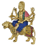 White Whale Brass Large Durga Idol Hindu Goddess Brass Sculpture Maa Durga Kali Statue Home Decor Figurine