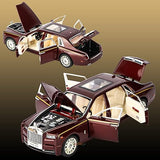 White Whale Diecast Metal Pullback Openable Doors Toy Cars with Flashing Light and Musical Sound for Car Collection Gifts Toys for Kids Boys and Girls Children (Maroon)