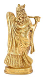 White Whale Brass Radha Krishna Idol Statue Home Decor Figurine