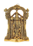 White Whale Metal Sri Venkateswara Idol, 4cm x 24 cm x 17 cm, Golden