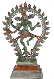 White Whale Natraj Brass Statue,Nataraja - King of Dancers Hindu God Shiva for Temple Mandir Home Decor