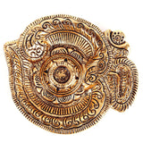 White Whale Om Shaped Metal Gold Plated Incense Stick Holder (Agarbati Stand)