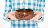 White Whale Handmade Indian Rorsewood Wooden Yarn Bowl, Knitting Yarn Holder and Organizer - Perfect For Mother's Day! 6 x 3 Inches