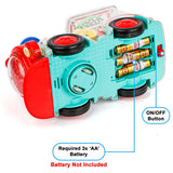 White Whale Musical Toy Battery Operated Transparent Gear Toy Train with Bump & Go Action for Kids Flashing Light & Sound Toy (Pack of 1) Multicolor
