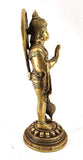 White Whale Lord Hanuman Brass Statue Religious Strength God Sculpture Idol