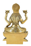 White Whale Brass Lakshmi Idol Hindu Lakshmi Goddess Statue Home Office Showpiece Décor