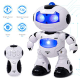 White Whale Remote Control Electric Musical and Dancing Intelligent Robot with 3D Lights