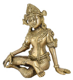 White Whale Brass Lord Indra Statue Figurine Home Décor Gifts Item