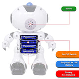 White Whale Remote Control Electric Musical and Dancing Intelligent Robot with 3D Lights