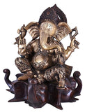 White Whale Ganesha Bhagwan Idol Ganesha Statue Ganpati Murti for Home Entrance Decor Luck Gift Home Decor