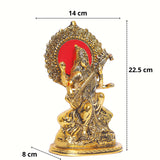 White Whale Maa Saraswati ji Sitting on Hans Metal Statue,Hindu Goddess Maa Veena Vadini Saraswati idol Sculpture Pooja,Meditation,Office,Business,Home Decorative,Showpiece Figurines,Religious idol Gift Article...