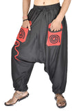 Whitewhale Mens Womens Rayon Pockets Harem Yoga Baggy Genie Hippie Pants
