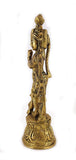 White Whale Lord Krishna Brass Statue Religious Strength God Sculpture Idol
