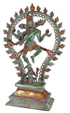 White Whale Natraj Brass Statue,Nataraja - King of Dancers Hindu God Shiva for Temple Mandir Home Decor