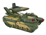 White Whale 2-1 Multifunctional Electric Camouflage Deformation Tank Aircraft Toy Vehicle Model Kit with Voice and Light