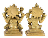 White Whale Brass Laxmi Ganesh Set Idol Showpiece - Brass Gold Finish Lakshmi Ganesha Idols Statue for Diwali Gifts Puja Home Decor Figurine
