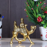 White Whale Rajasthani Couple Cultural Statue Sitting on Camel for Home Decoration showpiece Idol Dhola Maru - Romantic Couple of Rajasthan