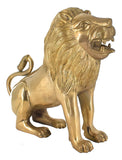 White Whale Large Gold Lion Brass Statue Showpiece Sculpture Home Decor FengShui Gift