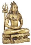 White Whale Lord Shiva Brass Statue Idol  Hindu God Natraja Shiv Figurine Home Decor