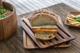 White Whale Wooden Nesting Bread Board with Crumb Catcher Bread Toast Slicer Bagel Slicer Cutter Mold