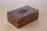 Whitewhale Tea Box Indian Rosewood Antique Treasure Storage Chest Box for Condiment Spice&Jewellery/Vintage Rustic Keepsake Trinket Organizer With Compartments/Handmade Decorative Sheesham Wood Caddy Tea Bag