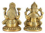 White Whale Brass Laxmi Ganesh Set Idol Showpiece - Brass Gold Finish Lakshmi Ganesha Idols Statue for Diwali Gifts Puja Home Decor Figurine