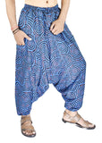 Whitewhale Mens Womens Cotton Printed Harem Pants Pockets Yoga Trousers Hippie