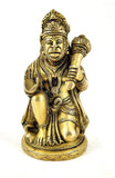 White Whale Lord Hanuman Brass Statue Religious Strength God Sculpture Idol