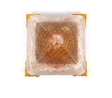 White Whale Amazonite Orgone Pyramid Energy Generator Reiki Healing Crystal Chakra With Gold Stand Feng Shui Pyramid