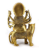 White Whale Maa Durga/Sherawali Brass Statue Religious Goddess Sculpture Idol
