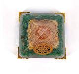 White Whale Amethyst Orgone Pyramid Energy Generator Reiki Healing Crystal Chakra With Gold Stand Feng Shui Pyramid