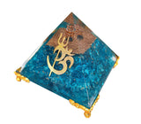 White Whale Amethyst Orgone Pyramid Energy Generator Reiki Healing Crystal Chakra With Gold Stand Feng Shui Pyramid